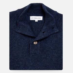 Ledbury navy blue merino wool sweater